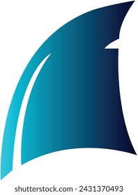 Shark tail abstract art for designs