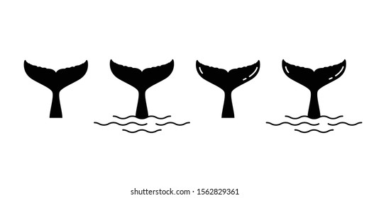 shark tail dolphin whale vector logo icon cartoon character ocean sea symbol illustration design