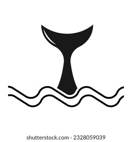 Haischwanzsymbol-Logo, Vektorgrafik-Design