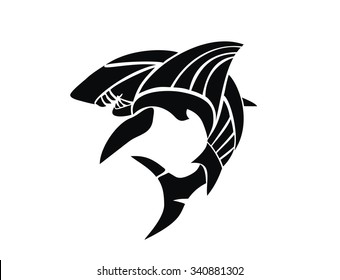 Shark Tattoo Design In Tribal Style