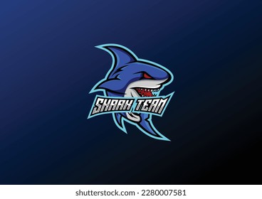 shark team logo gaming esport