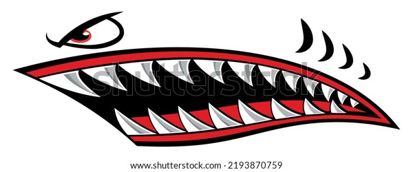 Shark Teeth Mouth Sticker Kayak Boat\
Car Truck Funny Decal Automobile and Motorcycle\
Sticker