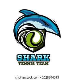 Shark Tennis Logo Vector 01