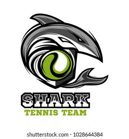 Shark Tennis Logo Vector 02