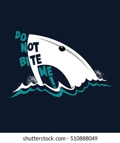 Shark theme typography, t-shirt graphics, vector