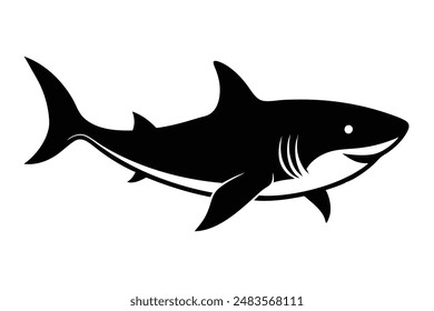 shark this is a editable eps file vector silhouette illustration 