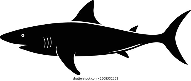  shark dies ist eine bearbeitbare eps-Datei, Vektorgrafik Silhouette