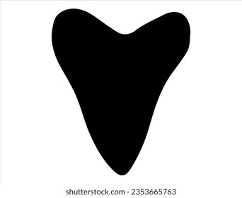 Arte vectorial de silueta dental de tiburón
