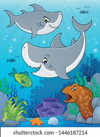 Shark topic image 5 - eps10 vector illustration.
