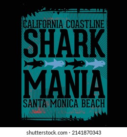 Shark typography. T shirt graphics. print