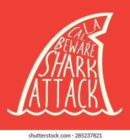 Shark typography, t-shirt graphics, vectors, 