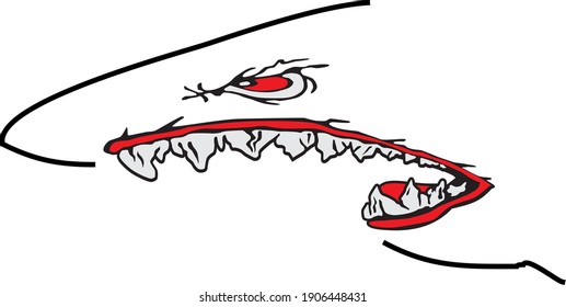 tiburón en estilo de arte vectorial