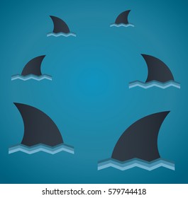 Shark vector background