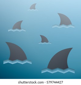 Shark vector background