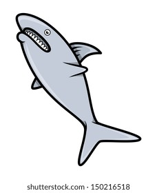 Shark - Vector Cartoon Illustration