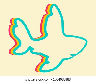 personaje vector de tiburón, ilustración de línea tiburón, logotipo de pez bonito