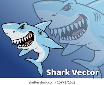 
Shark Vector Design Illustration, Shark Cartoon