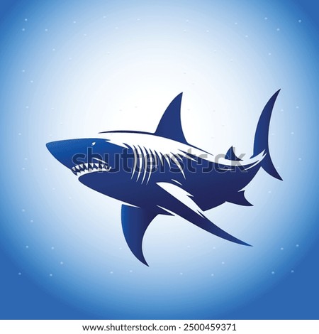 Shark Vector Design Illustration, Graphics 