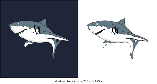 Shark Vector Design Illustration Template