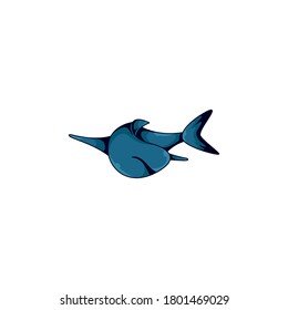 Ilustración de la plantilla de diseño de vector de tiburón