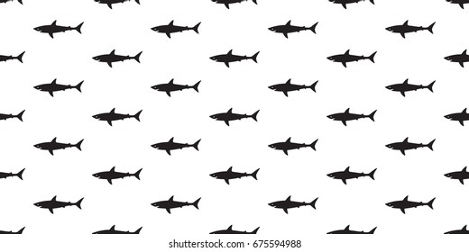 shark vector fish wallpaper seamless pattern background