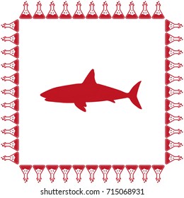 shark vector icon