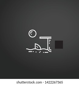 Shark vector icon. Shark concept stroke symbol design. Thin graphic elements vector illustration, outline pattern for your web site design, logo, UI. EPS 10.