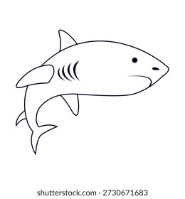 Haivektorsymbol. Fisch-Illustrationszeichen. Ocean Life Symbol oder Logo.