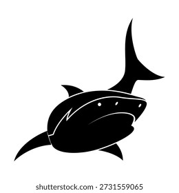 Shark vector icon. Fish Illustration sign. Ocean life symbol or logo.