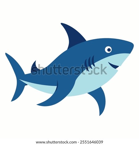 shark vector icon illustration with white background