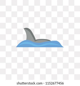 Shark vector icon isolated on transparent background, Shark logo concept