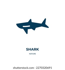 shark vector icon. shark, ocean, underwater filled icons from flat nature concept. Isolated black glyph icon, vector illustration symbol element for web design and mobile apps