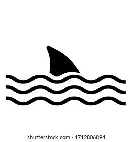 Shark vector icon, wild sea animal symbol. Modern, simple flat vector illustration for web site or mobile app