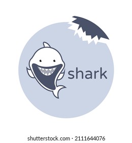 Shark vector illustration design suitable for vector illustration icon designer