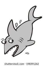 Shark, vector illustration, isolated design, eps.