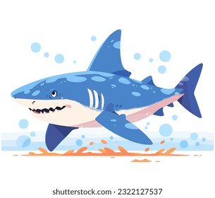 Shark vector illustration for print, poster or flyer.