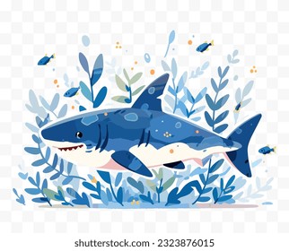 Shark vector illustration for print, poster or flyer.