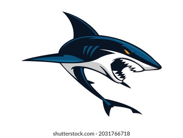 Shark Vector Illustration Simple Style Separated Stock Vector (Royalty ...