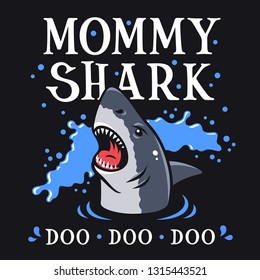 Shark Vector illustration for t shirt design. Funny Graphic Tee