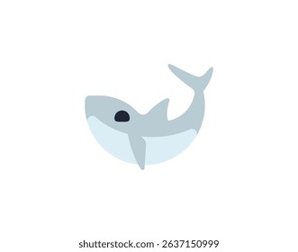 Shark vector isolated icon. Shark emoji illustration