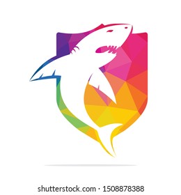 Shark vector logo design. Creative shark icon vector design template.	