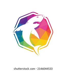 Shark vector logo design. Creative shark icon vector design template.	