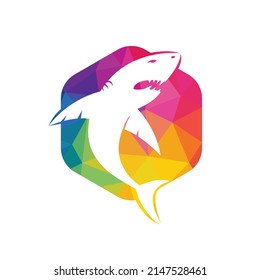 Shark vector logo design. Creative shark icon vector design template.	