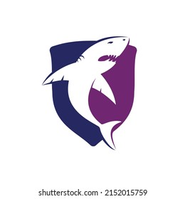 Shark vector logo design. Creative shark icon vector design template.	