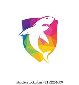 Shark vector logo design. Creative shark icon vector design template.	