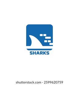 Shark vector logo design template