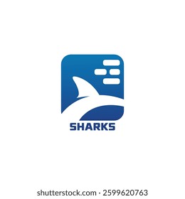 Shark vector logo design template