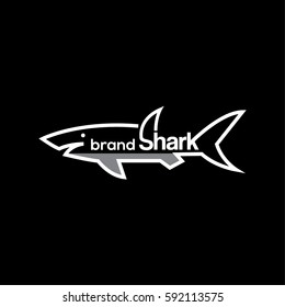 Shark vector logo design template
