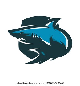 shark - vector logo/icon illustration mascot
