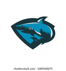 shark - vector logo/icon illustration mascot
